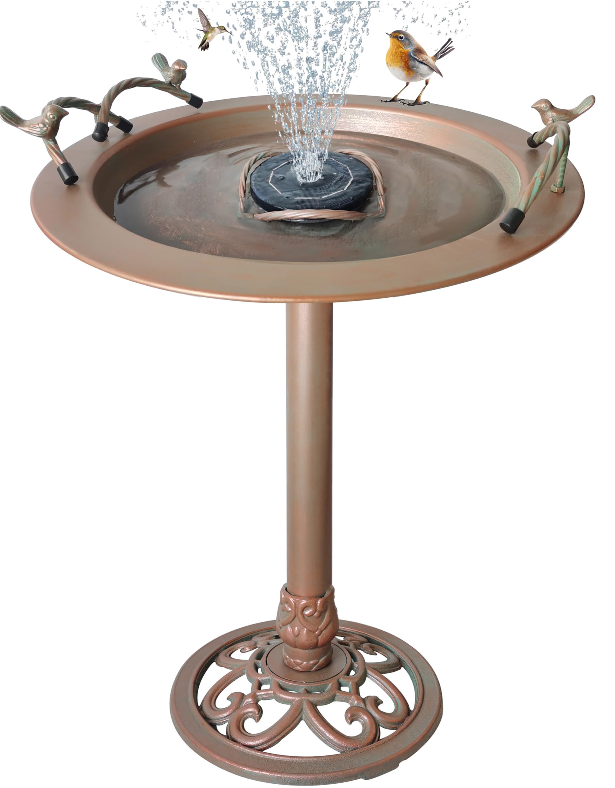 Amazon.com: Metal Bird Bath - Iron Birdbath 28.5